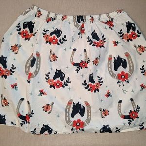 Girls Floral Horse Skirt L (10/12)